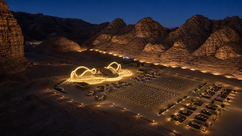AlUla — aerial view of the coordinated site