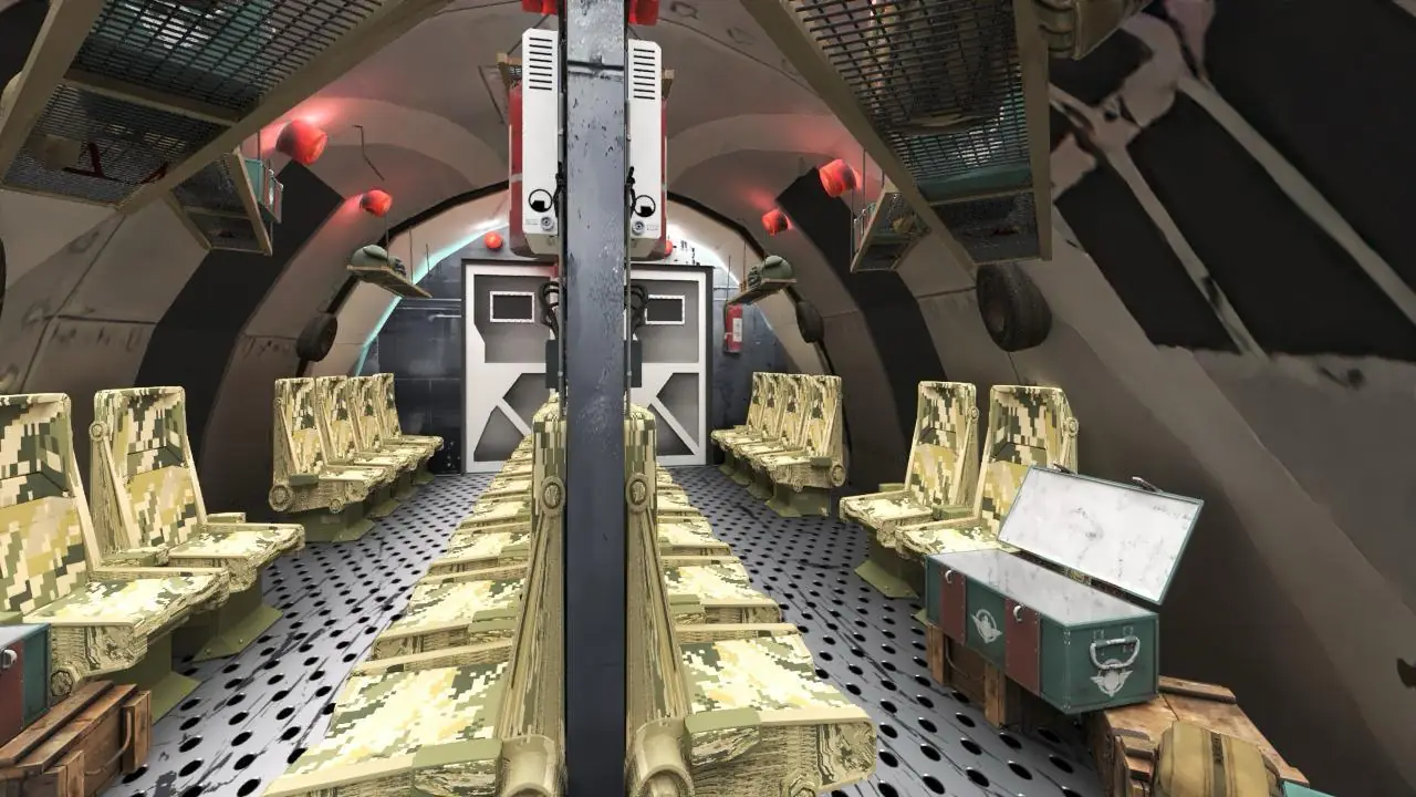 PUBG Experience — completed aircraft cabin interior