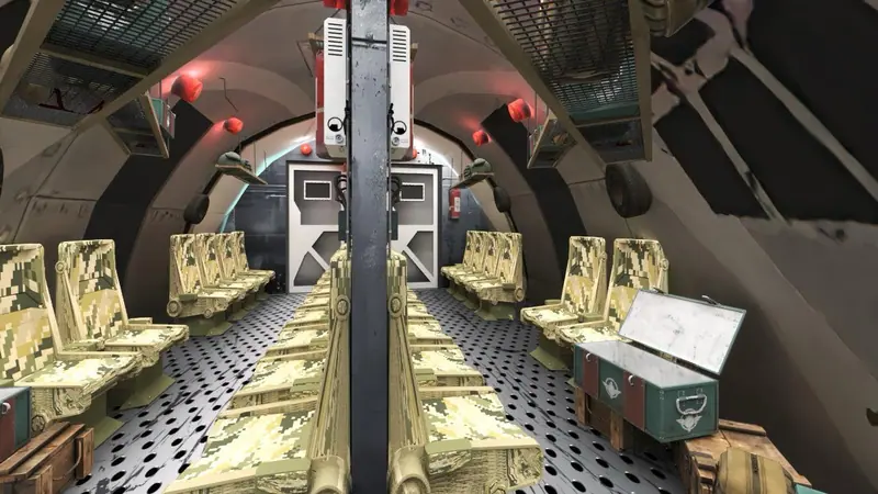 PUBG Experience — completed aircraft cabin interior
